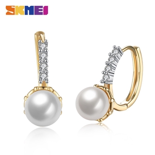 Bông Tai Skmei LKN025 Dành Cho Nữ Màu Rượu Sâm Banh Vàng Thanh Lịch