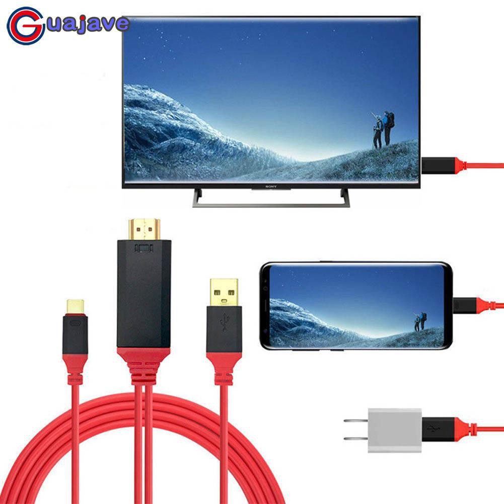 Cáp HDMI 4K Type-C Cho Samsung Galaxy S8, S8 Plus, S9, S9 Plus, Note FE, Note 8, Note 9... - Dài 2m