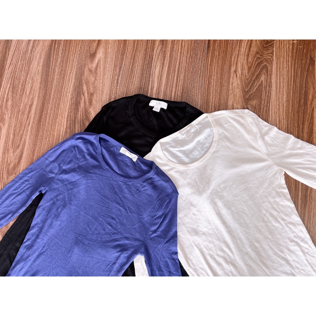 Áo thun Forever 21, XXI dáng cổ tròn xuất dư full tem mác