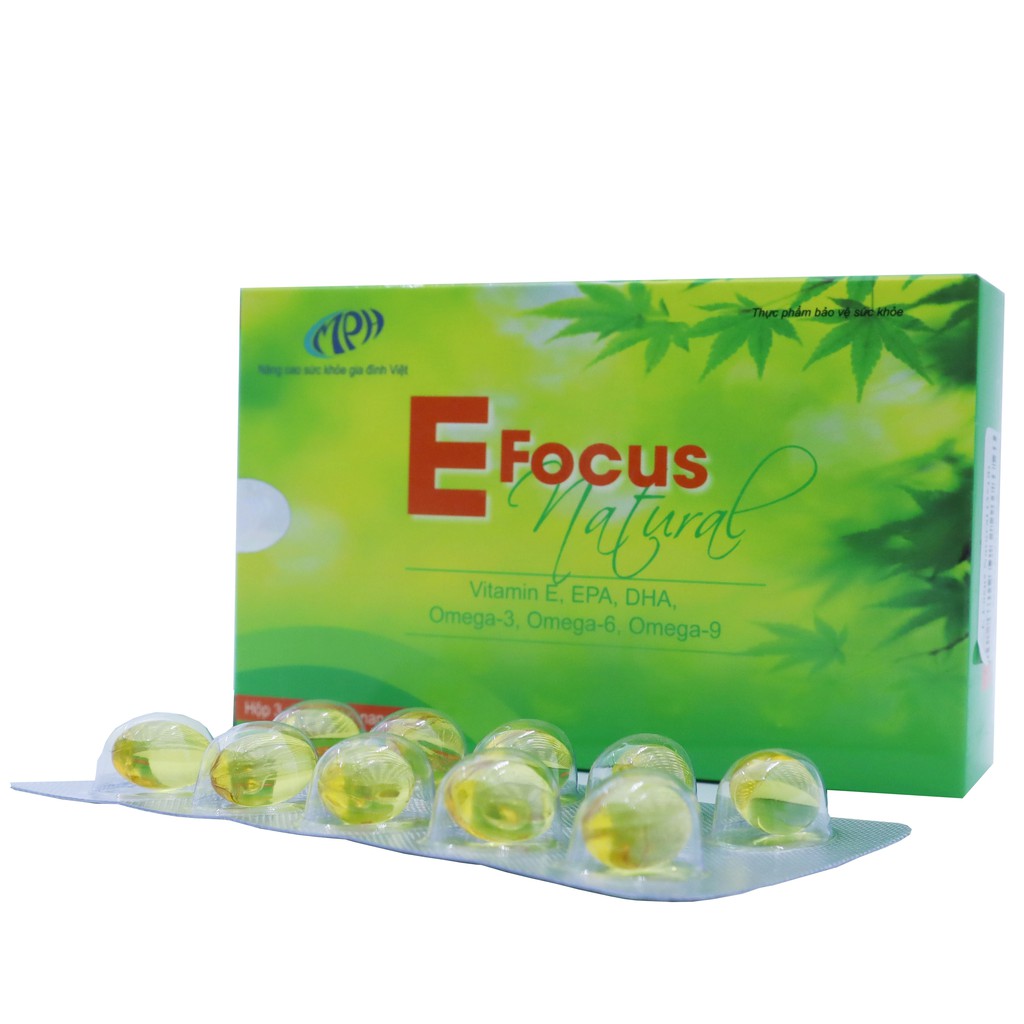 Vitamin E tự nhiên - E Focus Natural - làm chậm lão hóa, nuôi dưỡng da và tóc, điều hòa nội tiết tố - SP chính hãng
