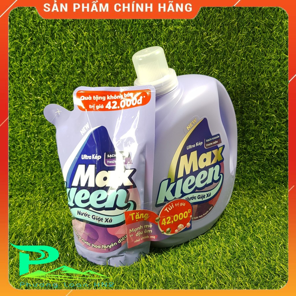 Nước giặt MaxKleen can 2.4kg KM túi 600g