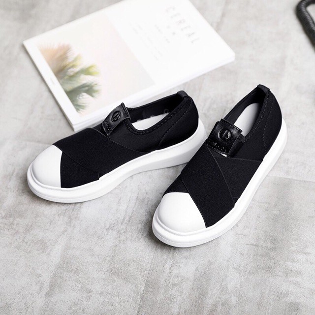 [Hàng Sẵn ] Giày lười vá trắng mới Cao Cấp | BigBuy360 - bigbuy360.vn