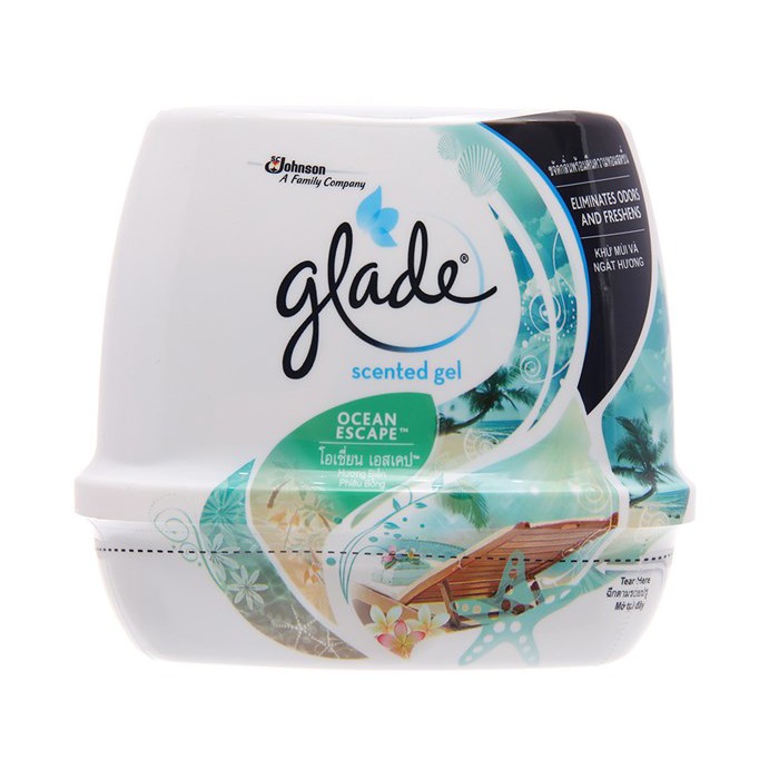 Sáp Thơm GLADE 180g Lavender, Chanh, Lài, Tuyệt tác hương hoa, Sớm mai, Biển, Tươi mát