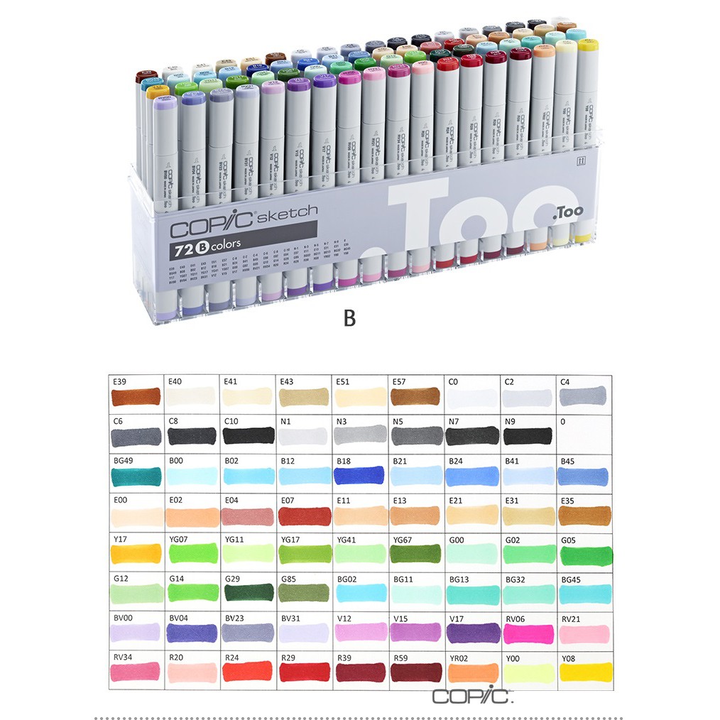 Màu marker Copic sketch 1 cây bán lẻ HKUK mua ít nhất 10c đọc kĩ mô tả bên dưới