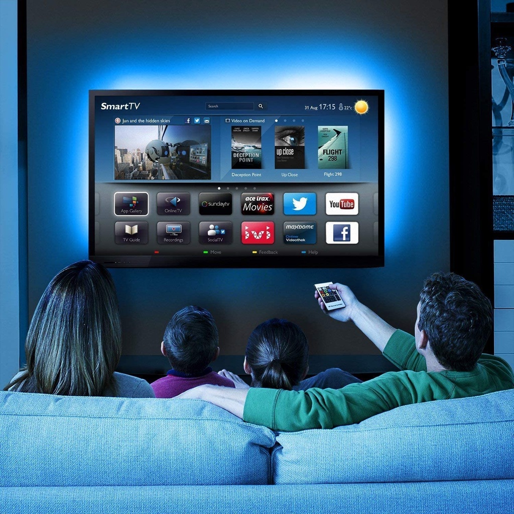 Dải đèn 5050RGB 5V 5050 30 đèn mỗi mét ánh sáng RGB với bảng đen IP20 với USB 3 phím / TV 24 phím điều khiển / đèn trang trí phòng khách / nhà bếp / phòng
