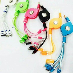 CÁP SẠC ĐIỆN THOẠI 4 ĐẦU RÚT GỌN