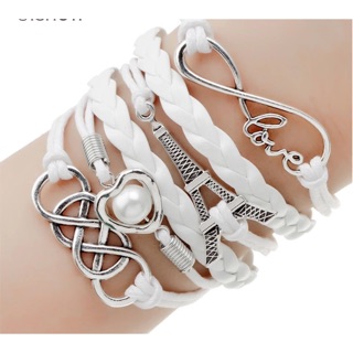 Vòng tay handmade charm bạc thắt dây cá tính độc đáo 
