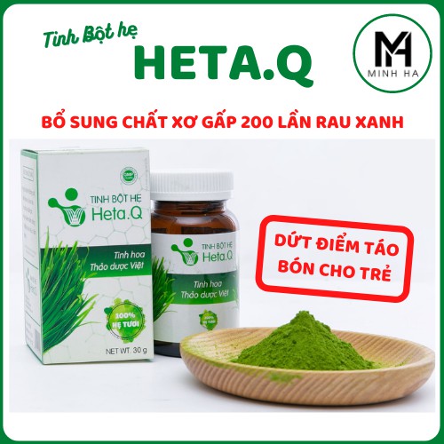 [ 100% Hết Táo Bón ] Tinh bột hẹ Heta.Q - Hỗ trợ điều trị táo bón cho bé - Hộp 30g