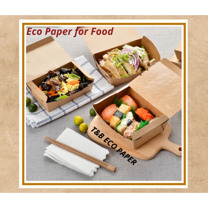 20 Hộp Giấy Kraft (Lunch Box)
