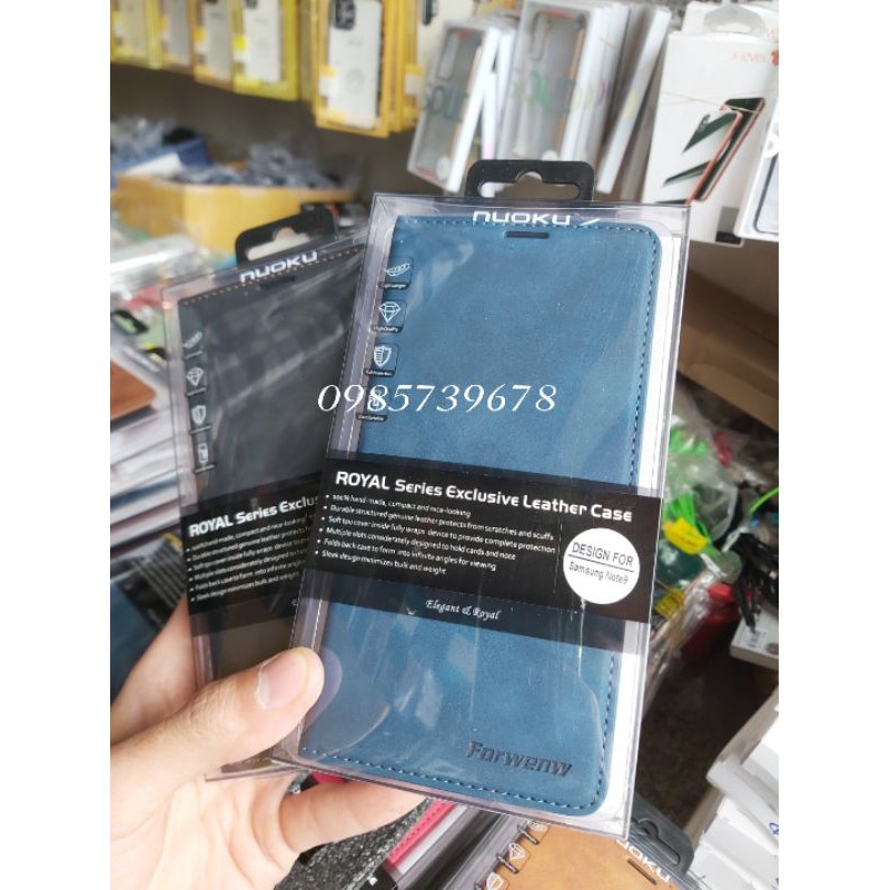 Bao da Nuoku Royal dạng ví cho samsung note 8 /Note 9 có ngăn để tiền,thẻ.