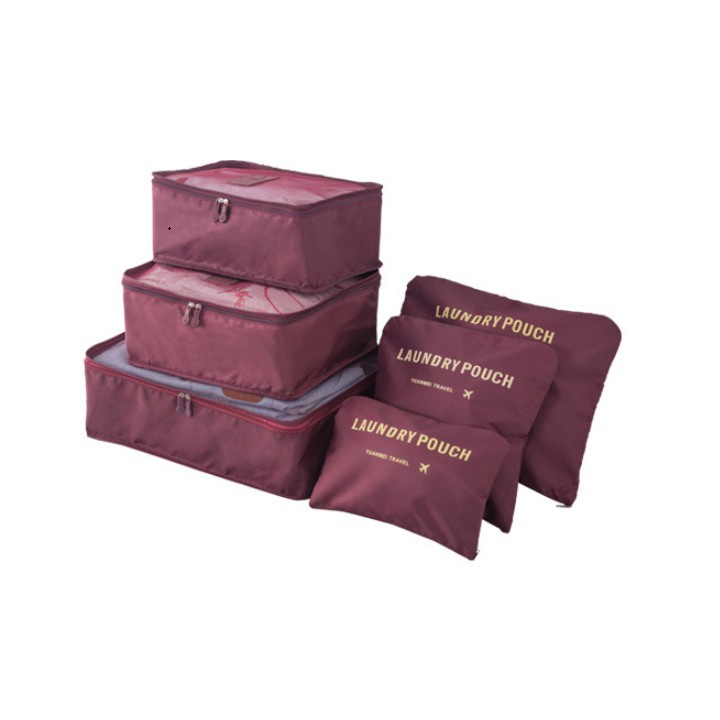 Bộ túi du lịch 6 túi secret pouch travel, TRƠN