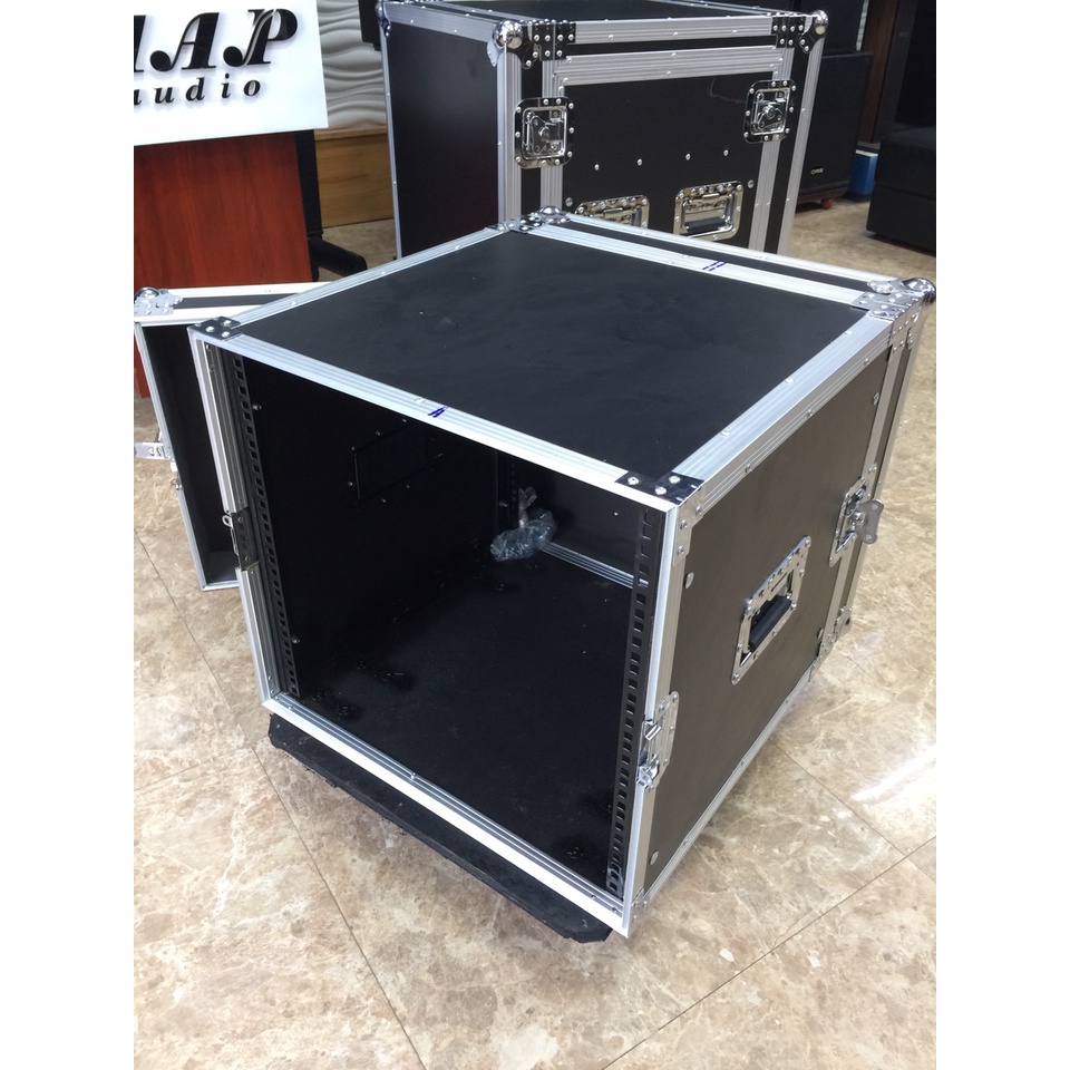 Tủ Âm thanh 10U, tủ rack 10U đựng thiết bị âm thanh gia đình và sự kiện, có bánh xe khoá tiện lợi, gỗ siêu bền