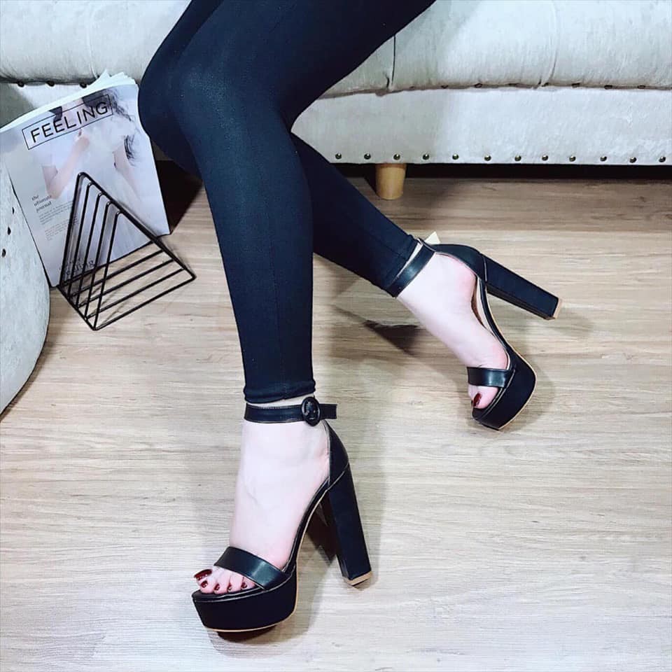 Sandal đúp 13cm đế trụ hàng QC full box