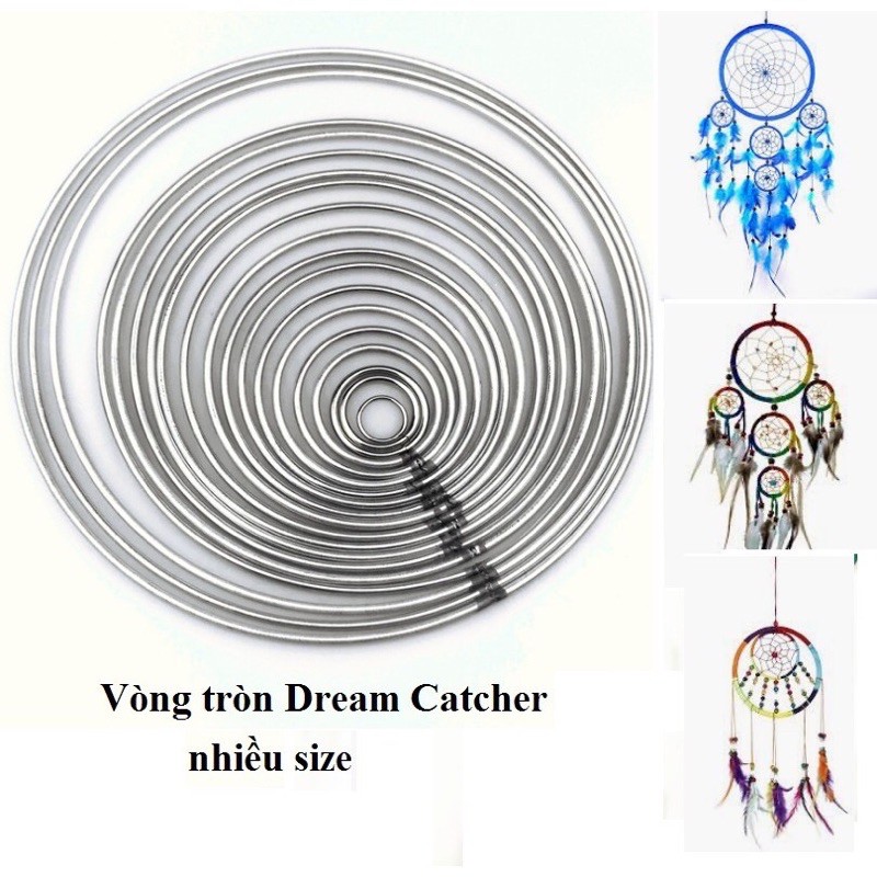 [Rẻ nhất shopee]Vòng sắt tròn  làm dreamcatcher, macrame đủ size