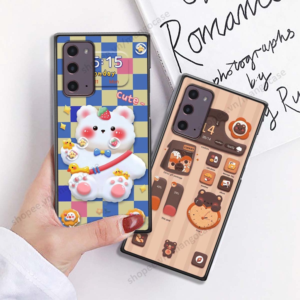 Ốp lưng Samsung Note 20 hình gấu, thỏ, đồng hồ cute dễ thương