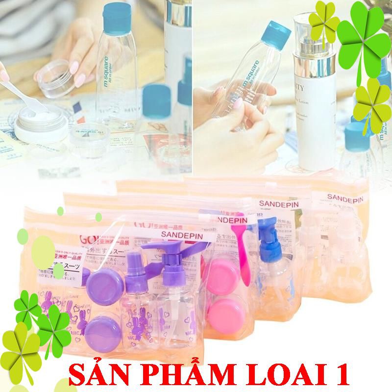    {NEW}  Bộ chiết mỹ phẩm du lịch 6 món hàn quốc    MIU--0341 - Xanh lơ  (CAM KẾT LOẠI SỊN) 