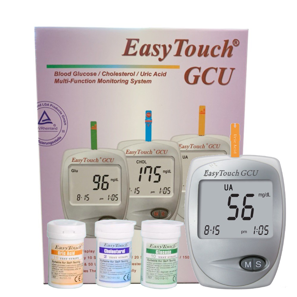 Máy đo đường huyết , mỡ máu ,gout 3 in 1 Easy Touch ET322