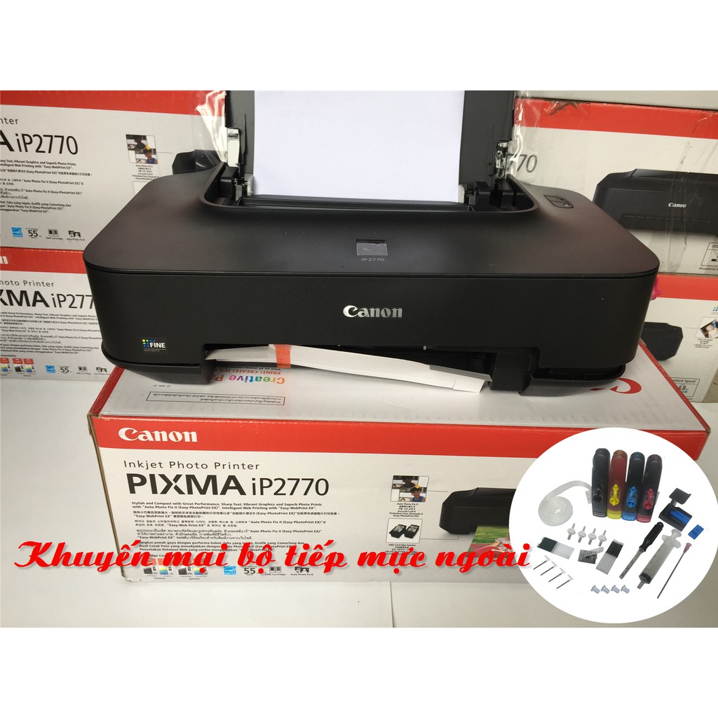 Máy in màu Canon Pixma IP 2770 + tặng 01 bộ tiếp mực ngoài