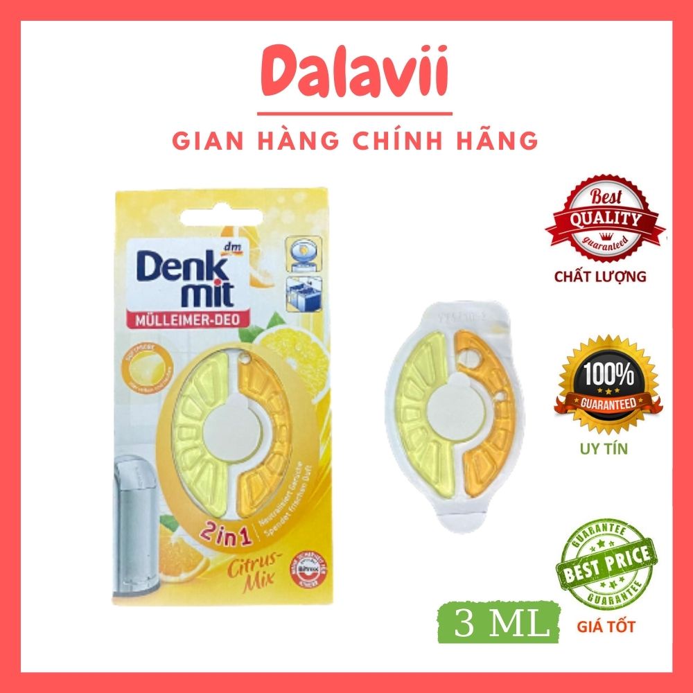 Miếng dán tinh dầu khử mùi thùng rác Denkmit hương cam chanh