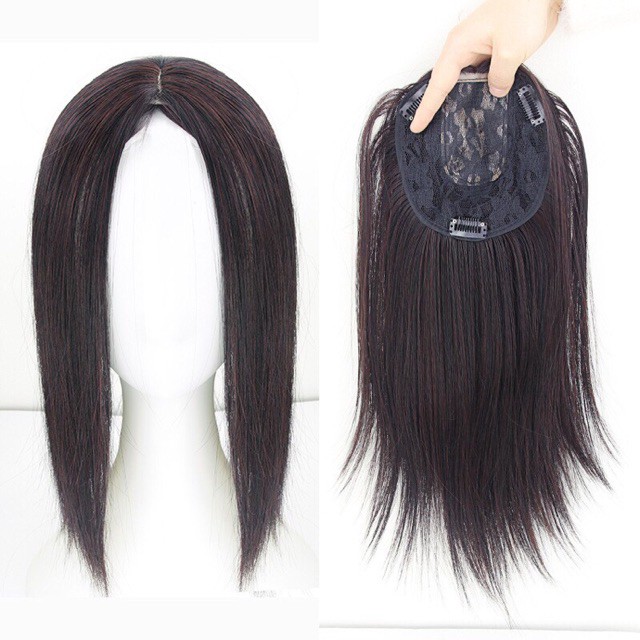 Tóc giả che mái hói😍freeship 50k😍 tóc đỉnh đầu có da đầu- hình thật