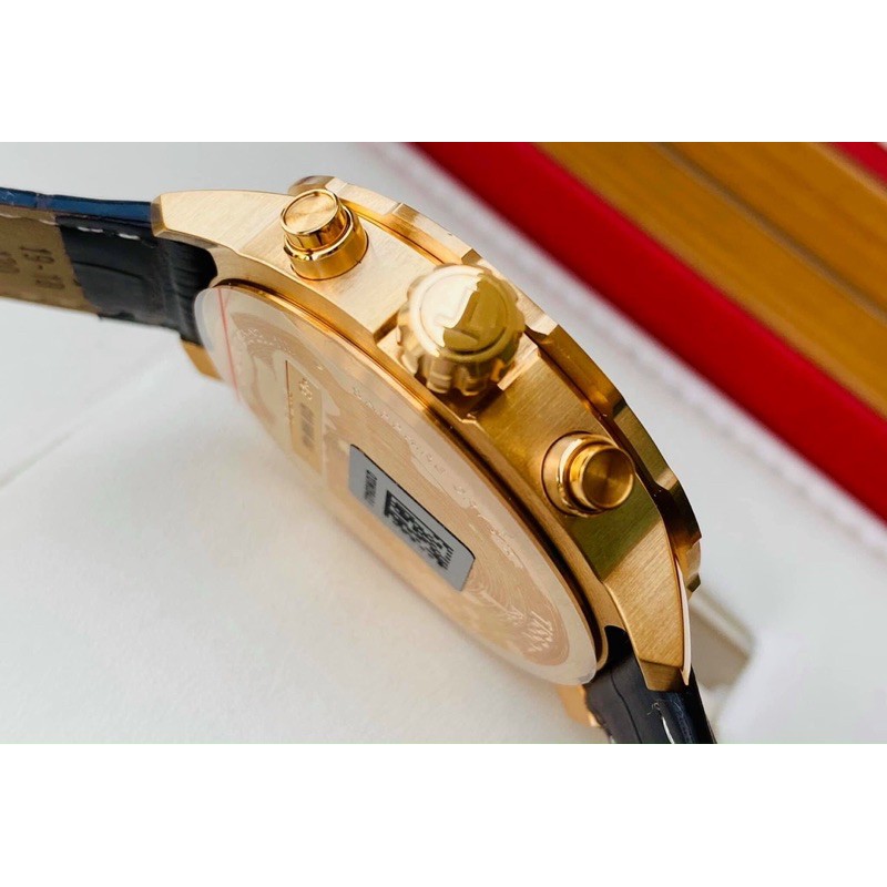 Đồng hồ nam Tissot dây da nâu gân, mặt 42mm