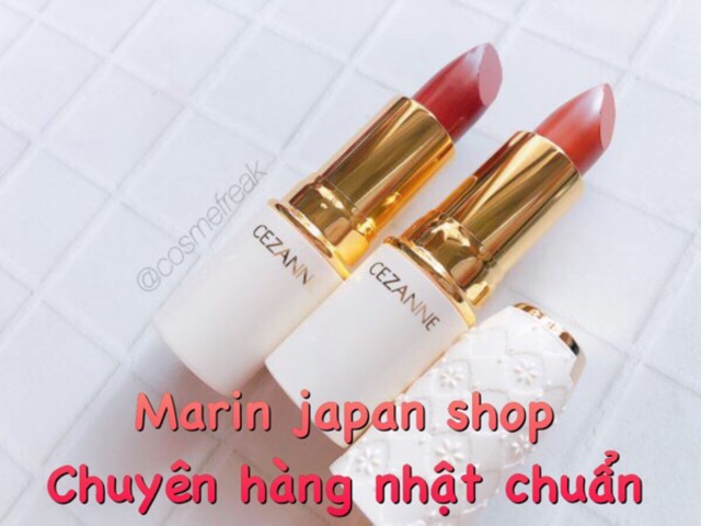 (Chuẩn store Nhật)Son Lì Cezanne nội địa đỏ cam, đỏ cherry Nhật Bản