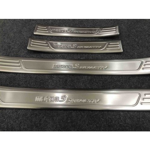 Ốp bậc cửa Mazda 3 2020 - Inox, bên Trong
