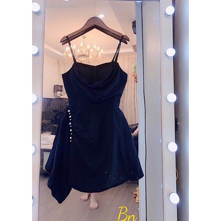 Đầm nữ 2 dây phối bèo chất Umi thời trang ( Freesize 40-56kg ) | BigBuy360 - bigbuy360.vn