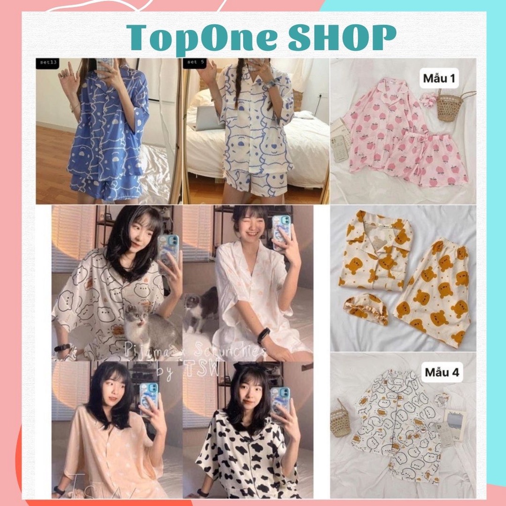 Bộ ngủ pijama đùi Top siêu cute đáng yêu