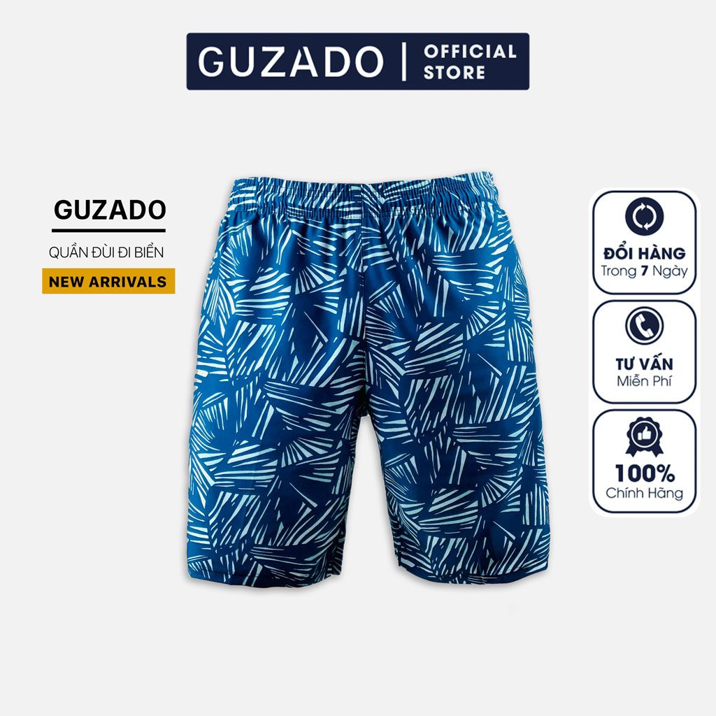 Quần Short Đi Biển Guzado, Chất gió mềm thoáng mát, Co giãn Tốt, Vận Động Thoải Mái, Mẫu Mới Nhất 2021 | BigBuy360 - bigbuy360.vn