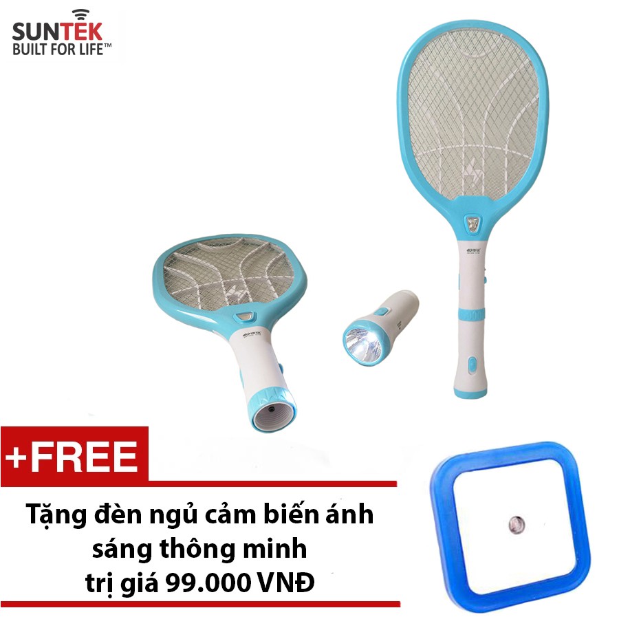 Vợt bắt muỗi kiêm đèn Pin SUNTEK KM-3820 + Tặng đèn ngủ