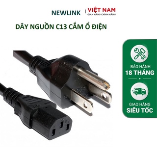 Dây nguồn chuẩn Mỹ 2 dẹt, 1 chân tròn dài 3M tiết diện 1.31 loại 3 lõi đồng cao cấp