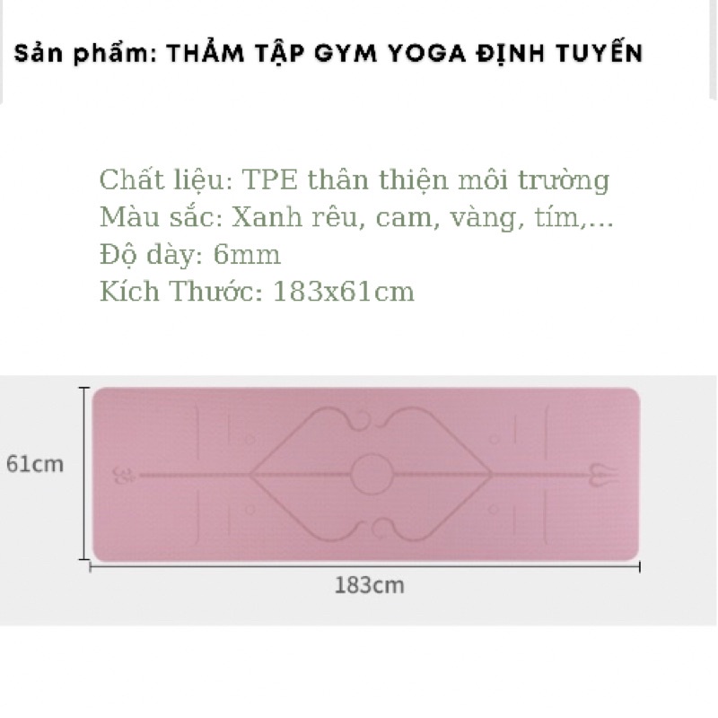 Thảm tập thể dục thảm tập gym, yoga định tuyến 2 lớp dày 6mm