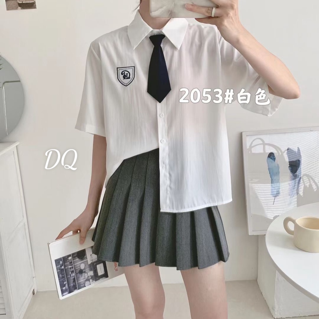 Áo sơ mi tặng cà vạt phong cách Hàn Quốc