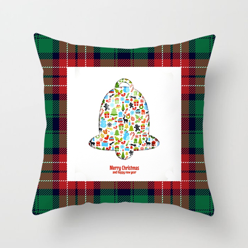Christmas pattern pillow case family sofa pillow case bedroom cushion cover home decoration (45cmx45cm