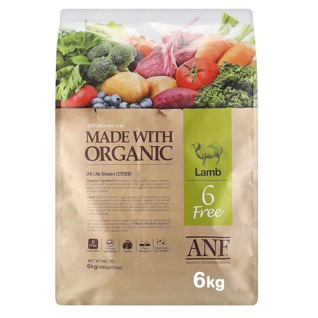 Thức ăn chó ANF thịt cừu 6kg