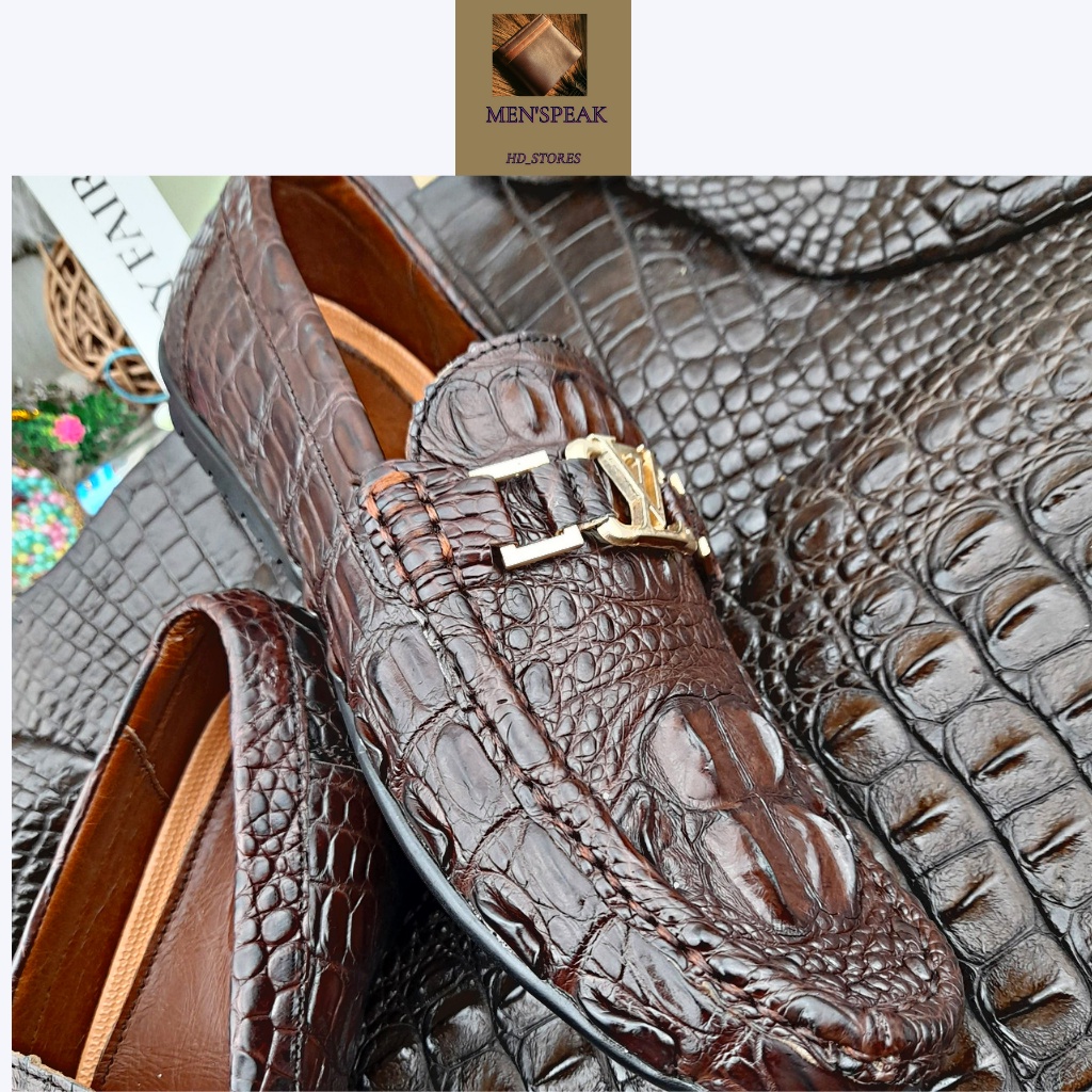 Giày lười nam, giày da nam cao cấp, giày da cá sấu nam, giày cá sấu MEN'SPEAK.