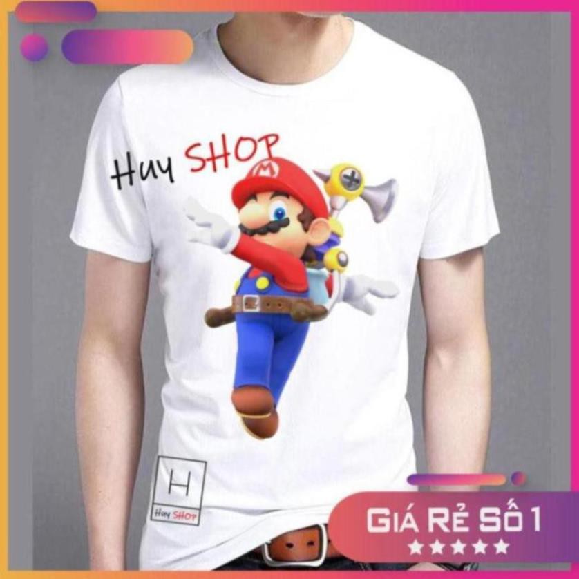 Áo thun Mario Cute dễ thương - Áo thun Hàn Quốc Unisex - Áo thun tay lỡ - Áo thun cặp đôi - Áo thun Hàn Quốc 876