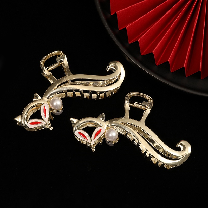 Kẹp Tóc Hình Cá Mập Bằng Kim Loại Phong Cách Hàn Quốc Thanh Lịch Dành Cho Nữ