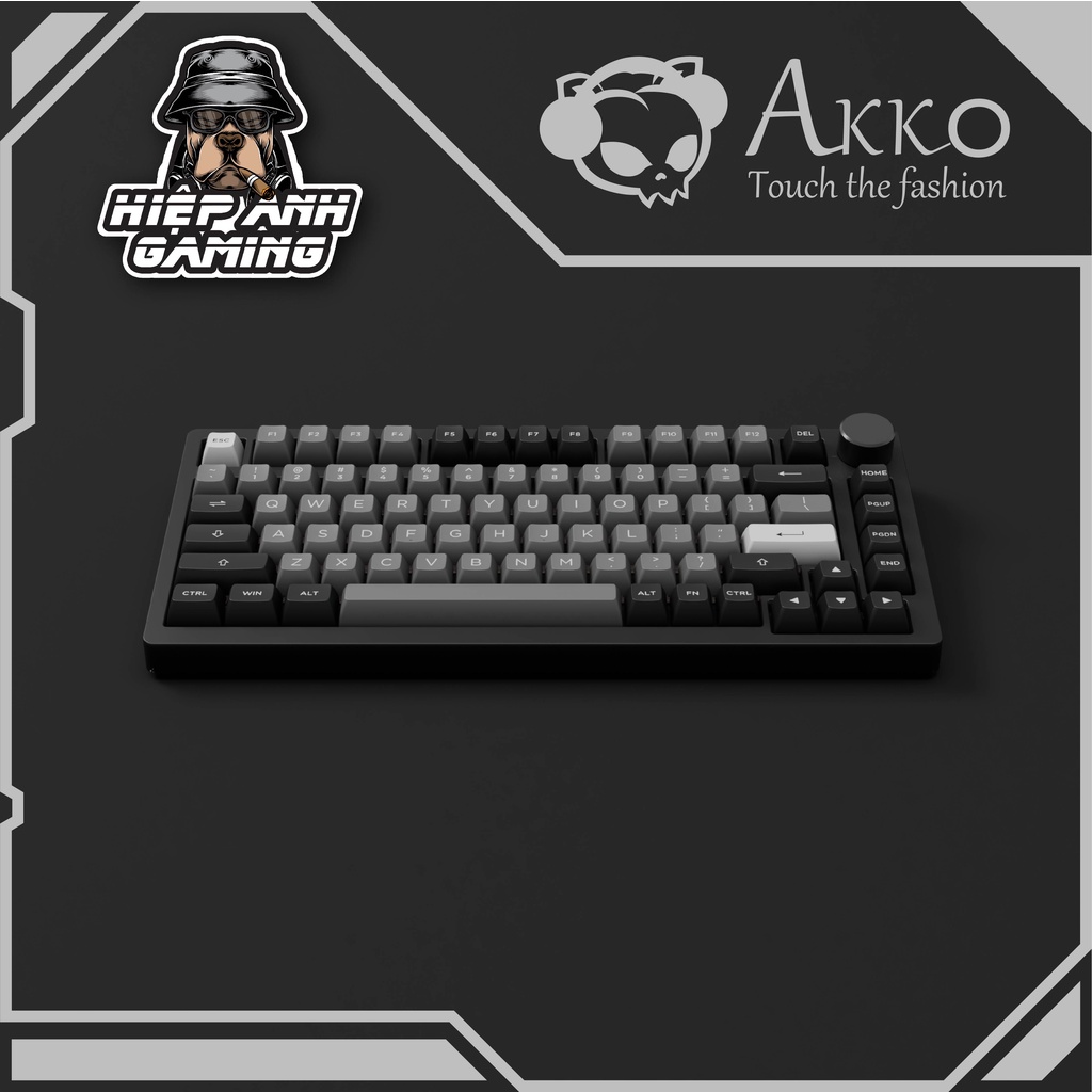 Bàn phím AKKO PC75B Plus Black & Silver | Bảo hành chính hãng 12 tháng