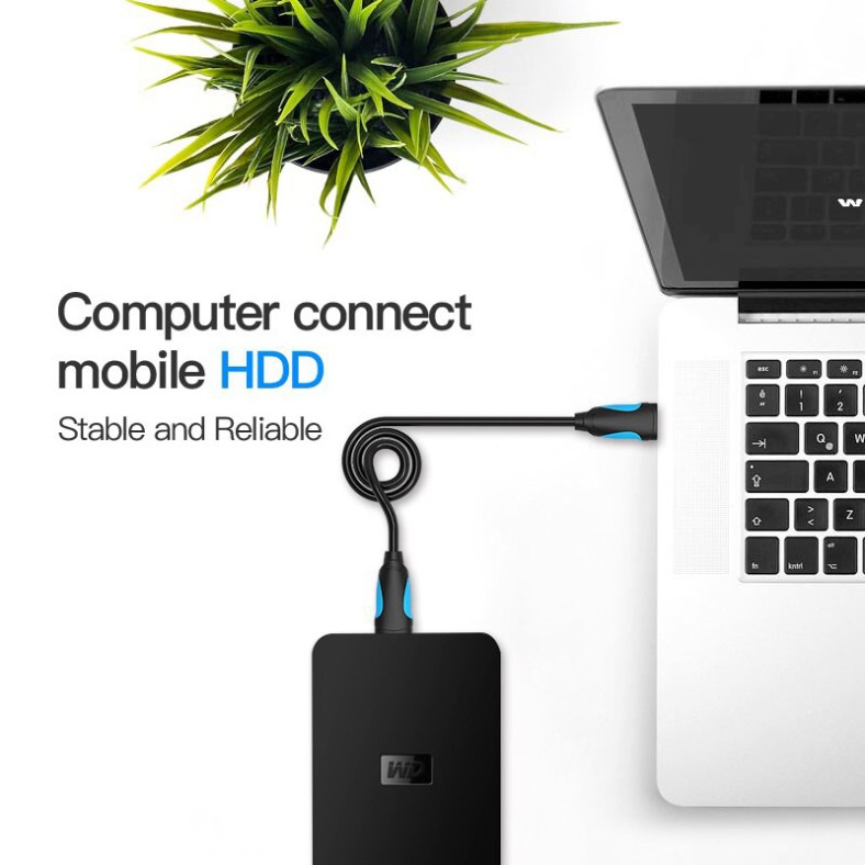 Dây cáp USB 3.0 2 đầu đực Vention dài 1.5m tốc độ 5Gbps