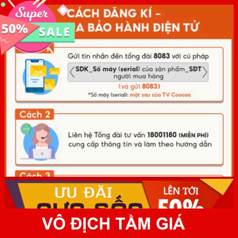 Smart Tivi 4K UHD Coocaa 50 inch - Android 9.0 - Model 50S6G - Miễn phí lắp đặt