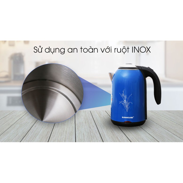 Ấm siêu tốc inox 2 lớp SUNHOUSE SHD1382