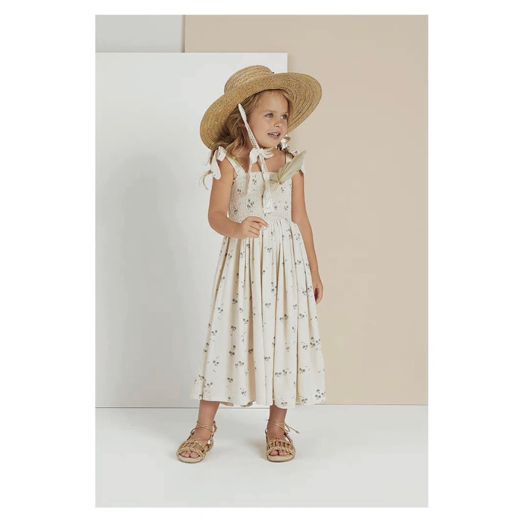 Váy Maxi 2 dây bé gái cao cấp