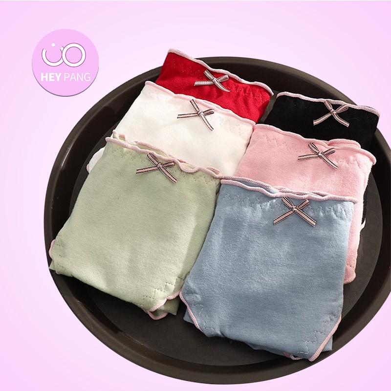 Quần lót nữ thun dễ thương phối viền trẻ trung chất vải mềm mại thoáng khí HEYPANG VN037
