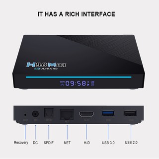 Tivi box giọng nói 8K ultraHD Ram 4G Rom 32GB Bluetooth 5.0 remote điều khiển bằng giọng nói bảo hành 12 tháng H96MAX 8K