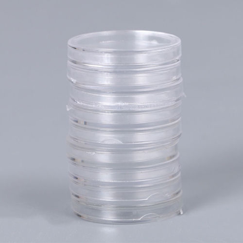 100pcs/set Clear Round Plastic Coin Capsules Containers Coin Protector Case 27mm