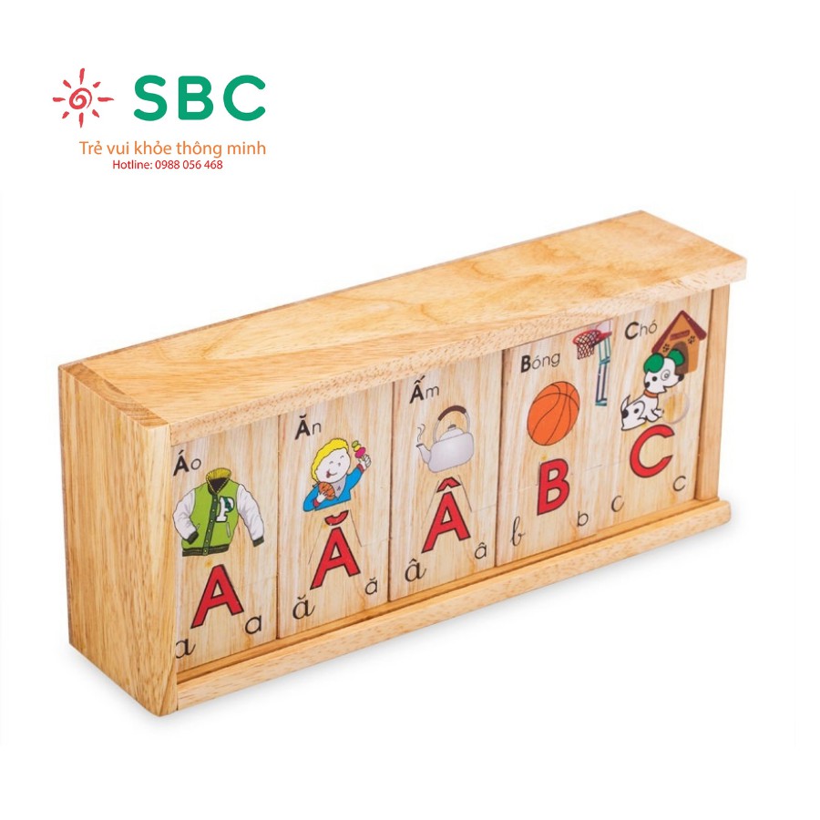 Bộ đồ chơi gỗ ghép hình tìm chữ cái tiếng Việt tiếng Anh Winwintoys Việt Nam