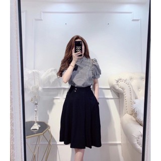 Sỉ Chân Váy Xòe Xếp Ly Công Sở - Chân Váy Qua Gối