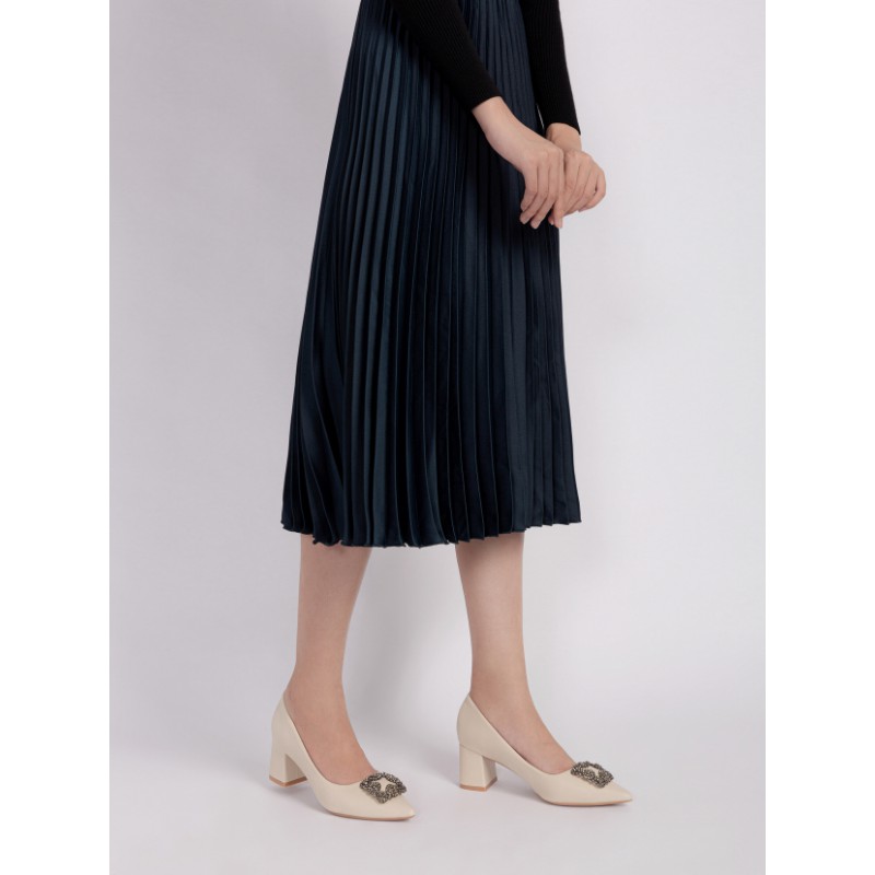 Giầy Nữ Đế Vuông Khoá Đá 5Phân HAPAS - CG5547